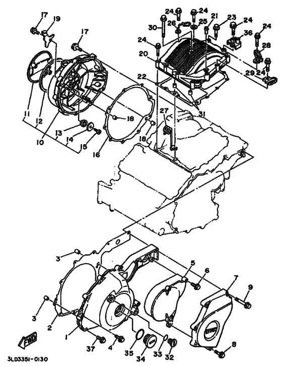 Crankcase cover ass`y  (v