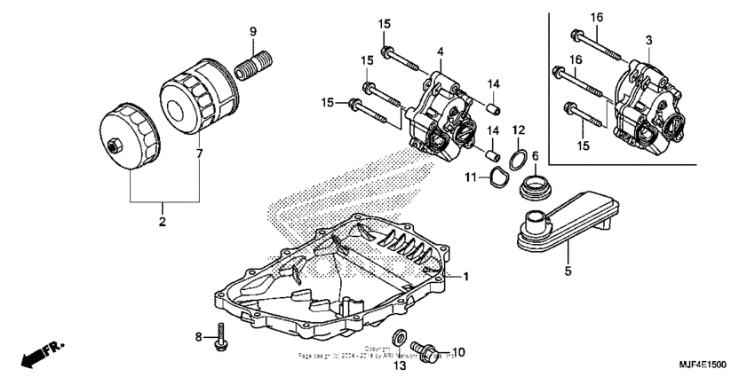 Oil pan + oil pump