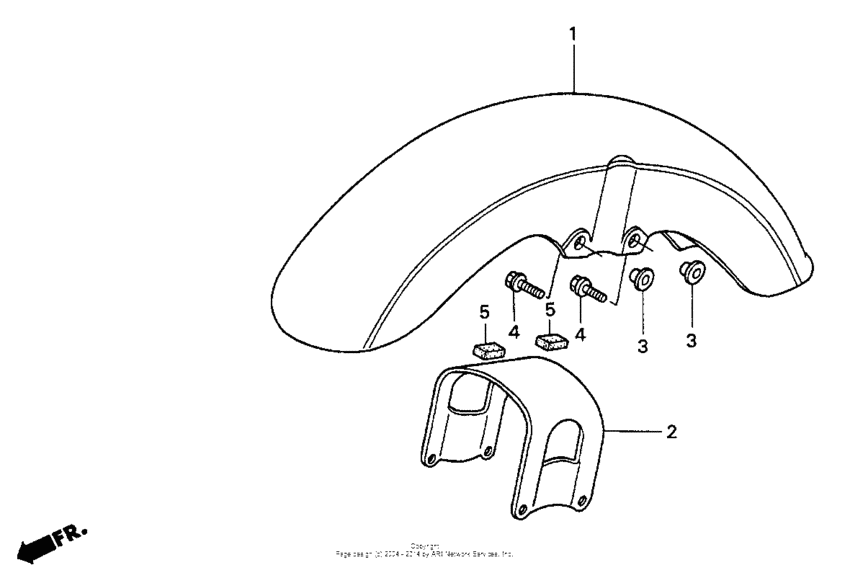 VT750C Переднее крыло