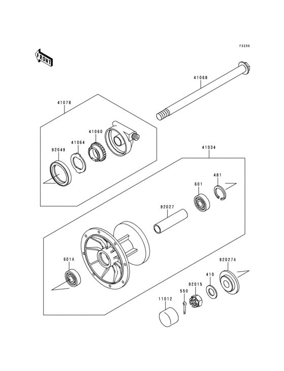 KLE500 Переднее колесо