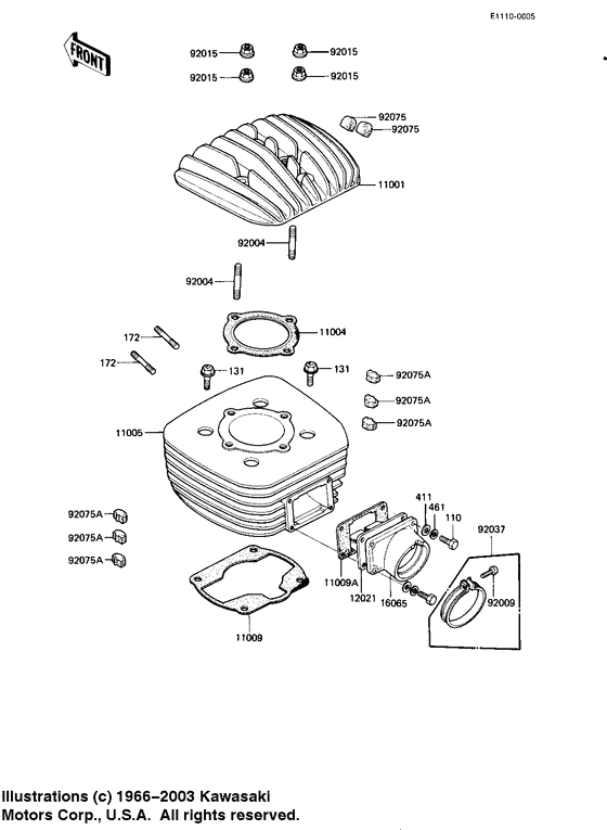 Cylinder head/cylinder/reed valve