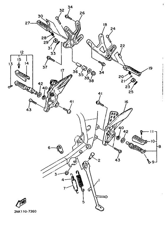 Stand. footrest
