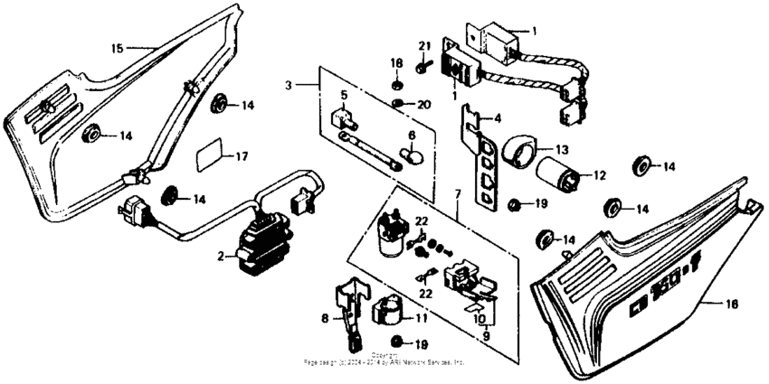 Side cover + spark unit + regulator