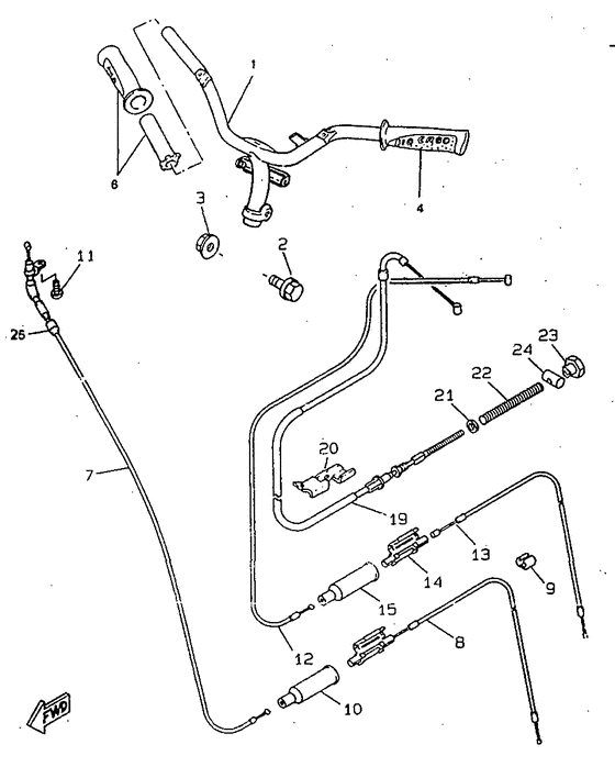 Steering handle. cable