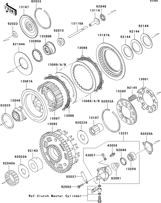 VN1500 Сцепление