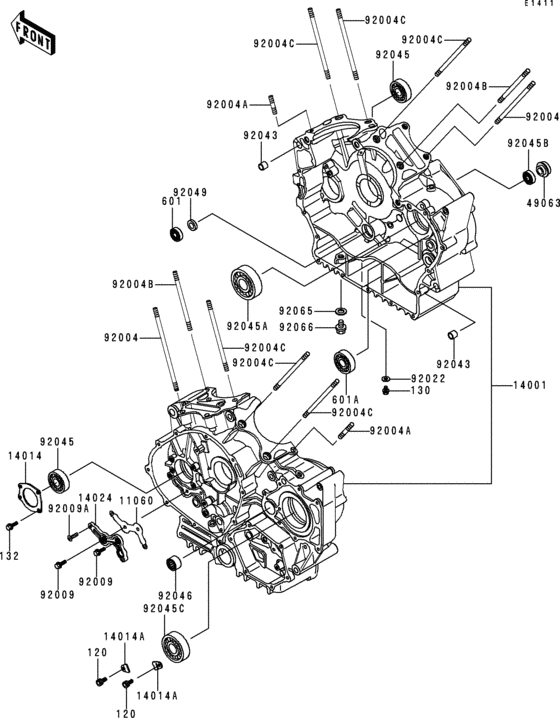 VN800 Картер двигателя