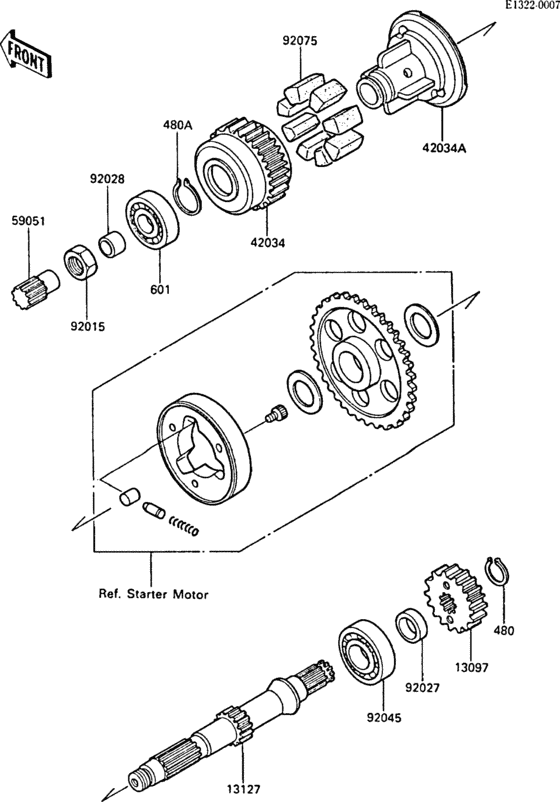 ZX600 Secondary shaft