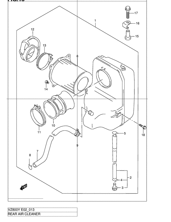 Rear air cleaner