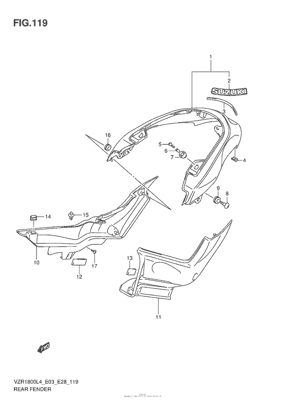Rear Fender (Vzr1800L4 E03)