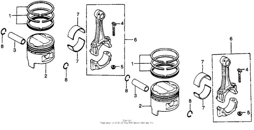 Piston + connecting rod