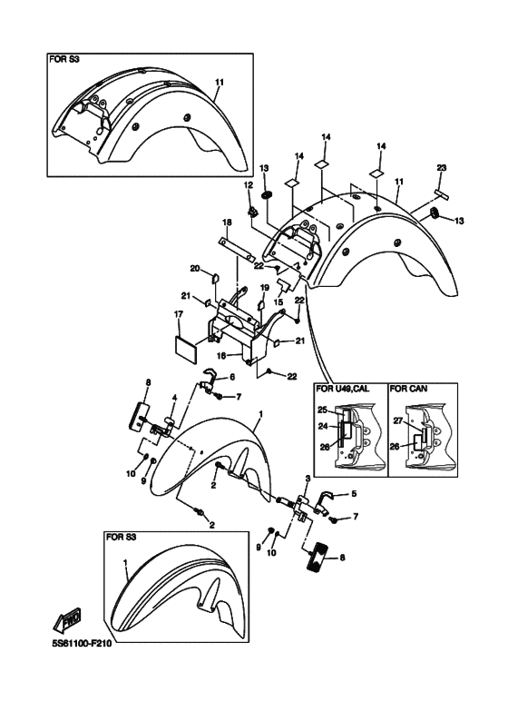 XVS1300CT Крыло