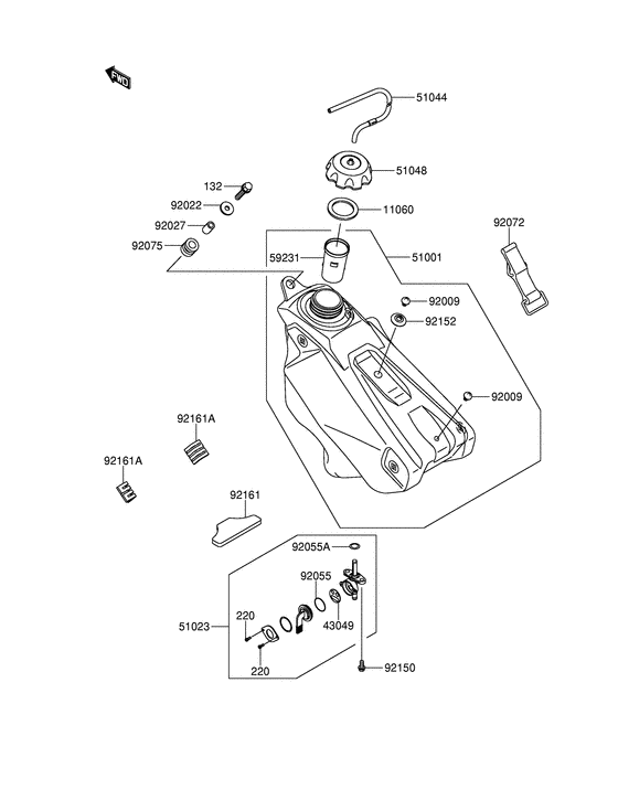 RM-Z250 Tank fuel