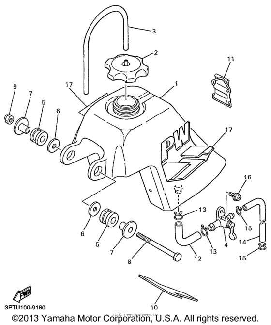 PW50L1 Топливный бак