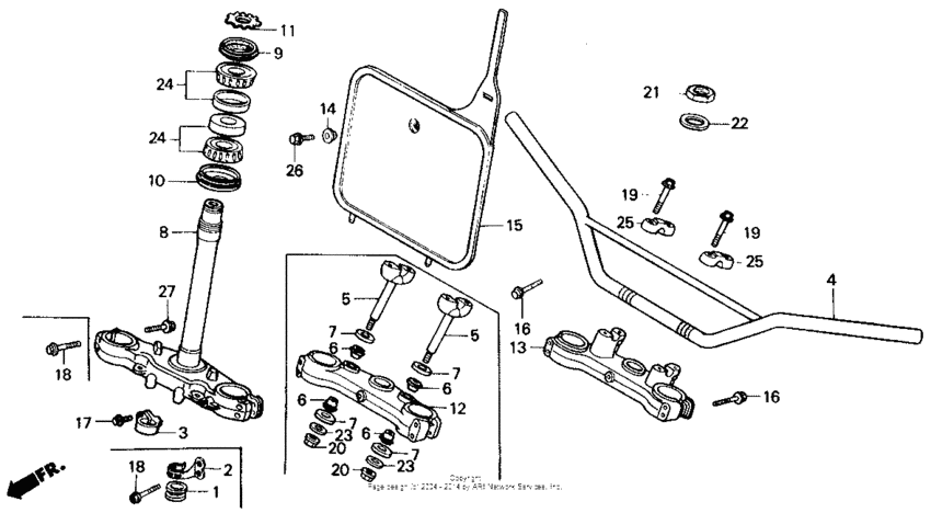 Handlebar + steering stem