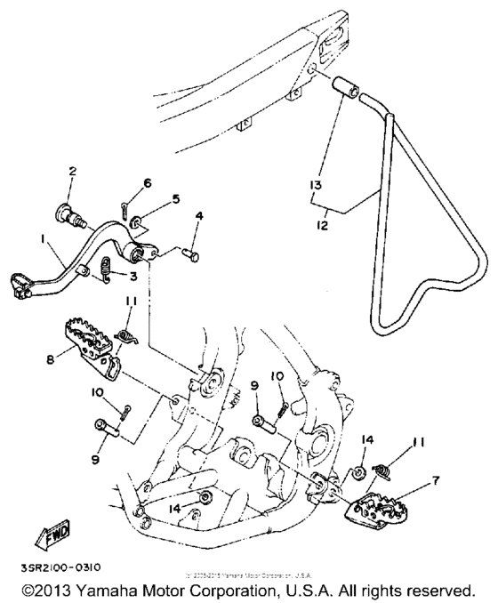 YZ125A Stand - footrest