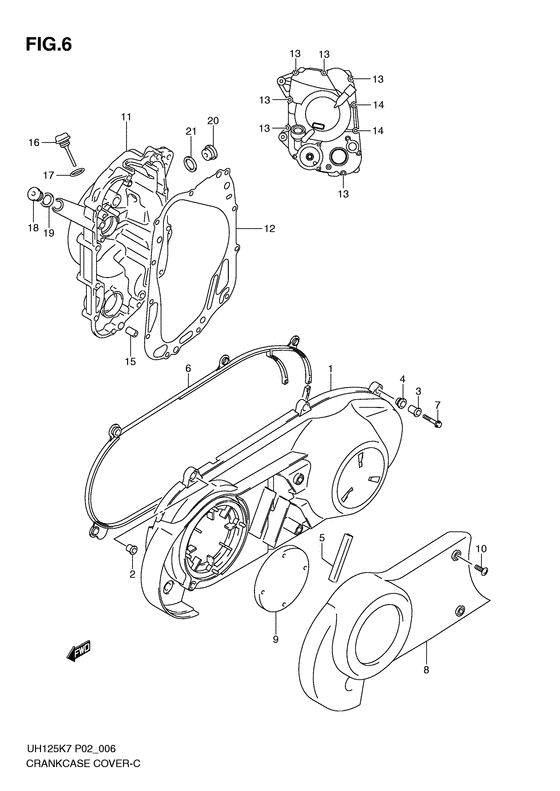 Crankcase cover ass`y  (v