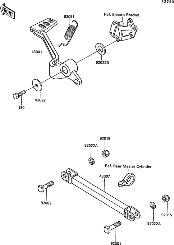 EX250 Педаль тормоза