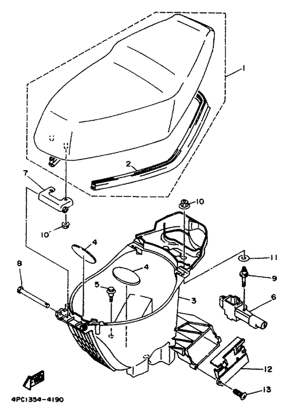 YA50R Сиденье