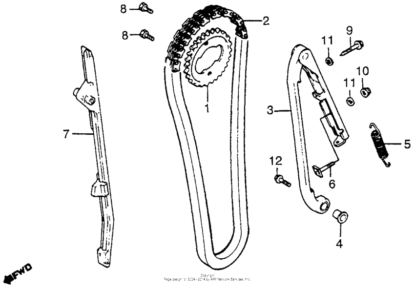 Cam chain + tensioner