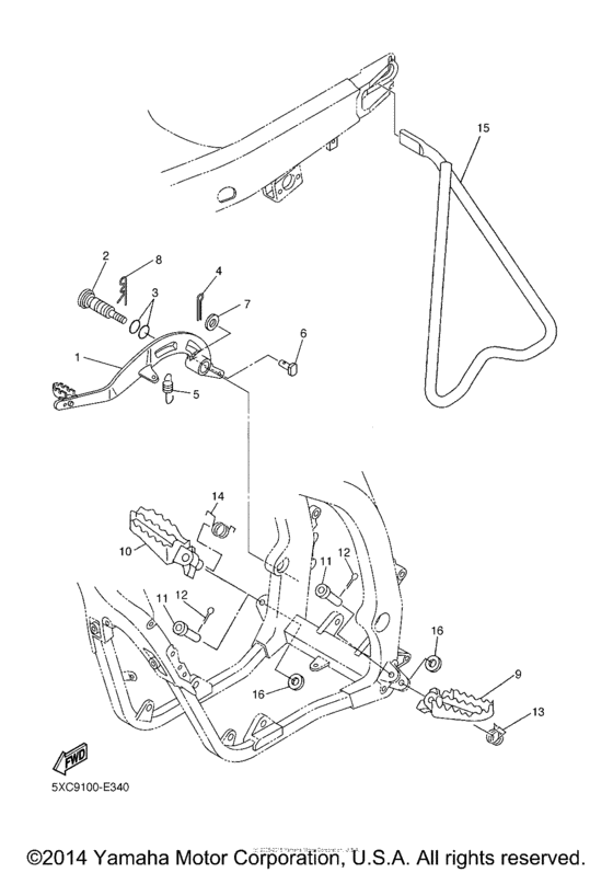 YZ250FSPV Подножки