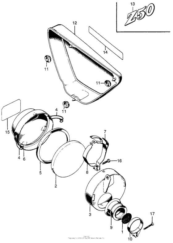 Left side cover + air cleaner
