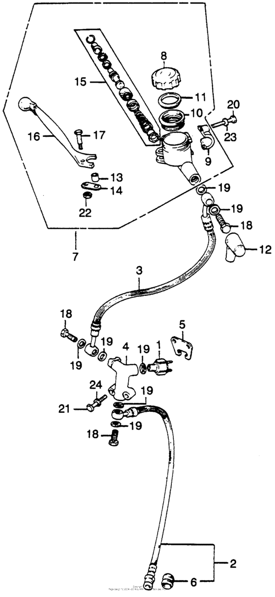 Master cylinder + brake hose