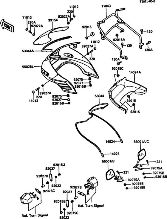 Cowling(1/2)(zx550-a3/a4/a5)