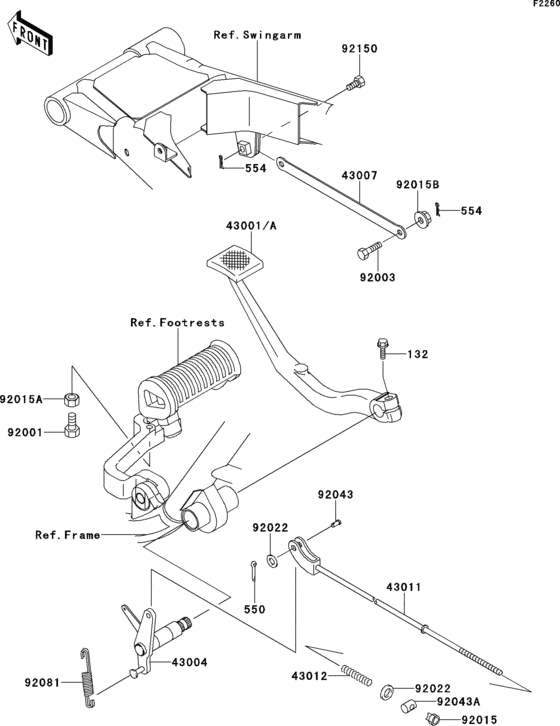 EJ650 Педаль тормоза