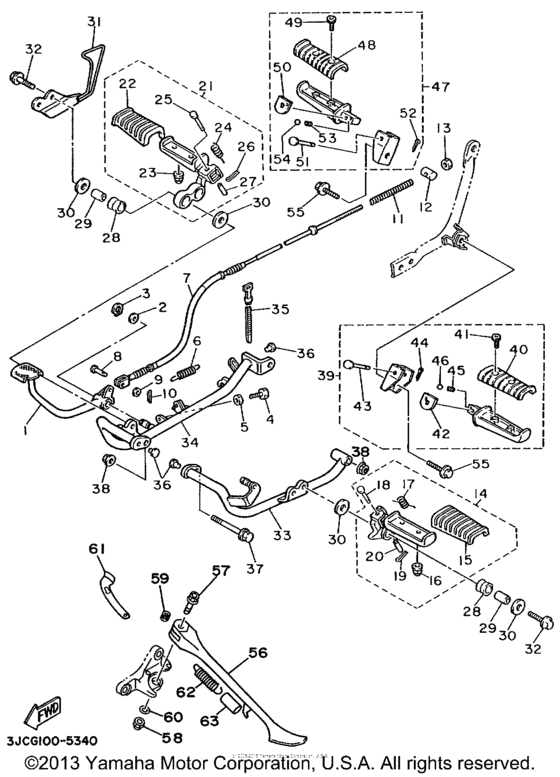 XV535L Подножки