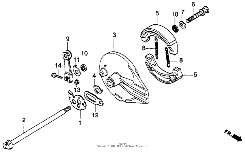 Rear brake panel 82-83