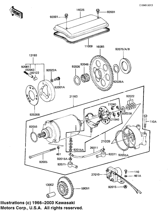 Starter motor/starter clutch