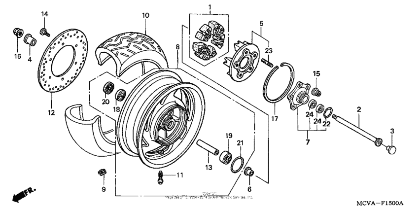 Rear wheel (vtx1800r/n)