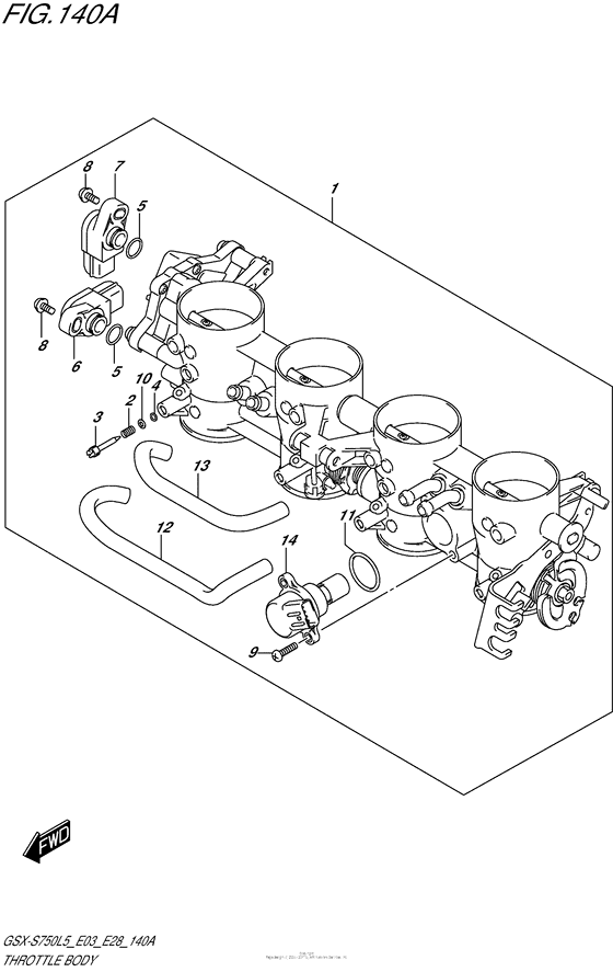 GSX-S750 Корпус Дросселя