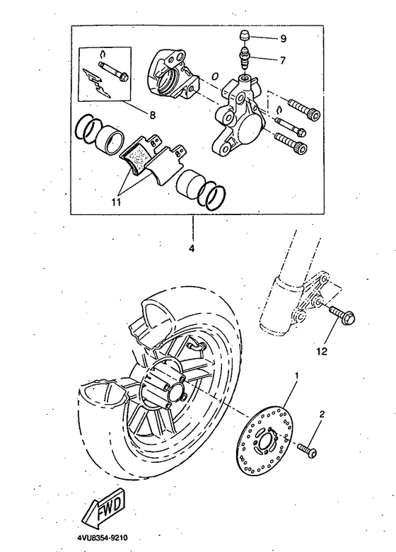 CW50 Передний тормоз