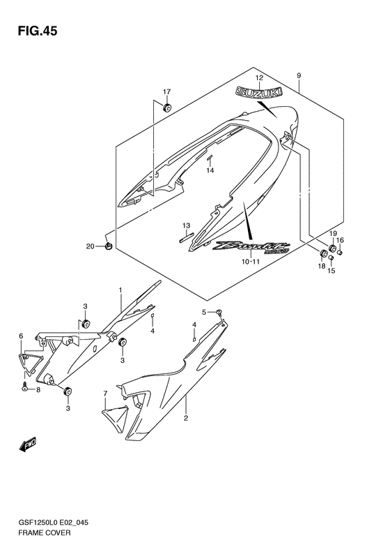 GSF1250 (ABS) Обтекатель задний