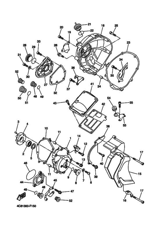 YZF-R1 Crankcase cover ass`y  (v