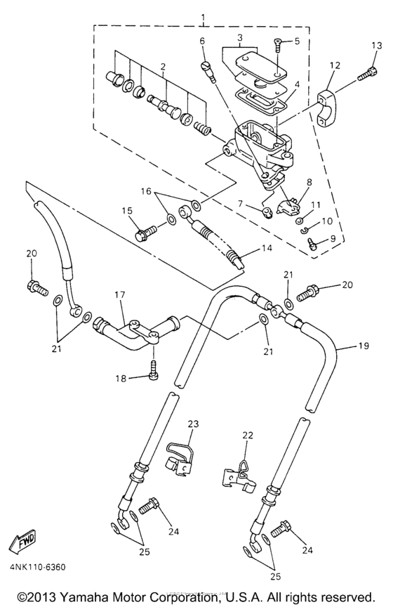 XVZ13AHC Главный тормозной цилиндр