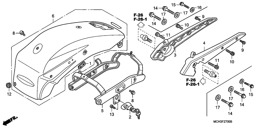 Rear fender/grab rail