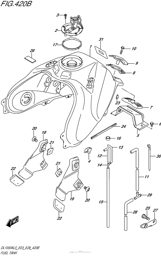 Fuel Tank (Dl1000Al5 E28)