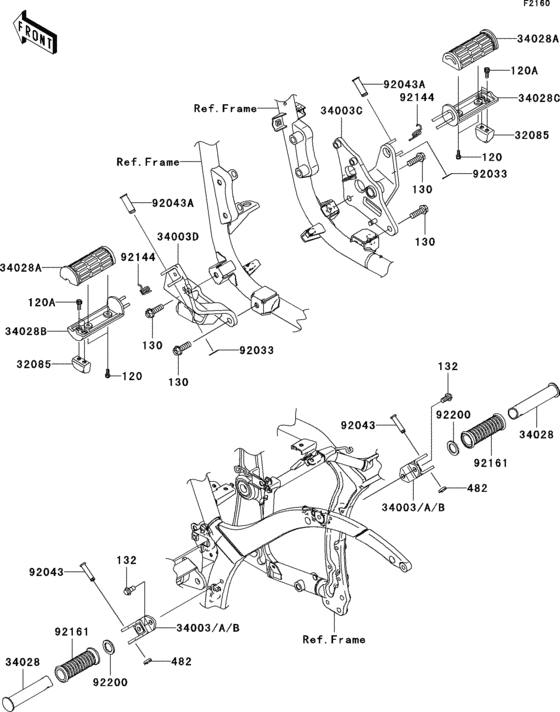 VN900 Подножки