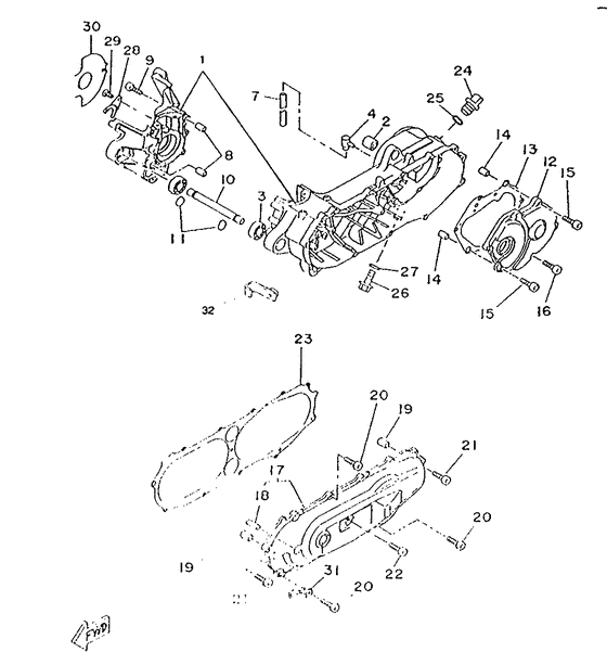 CW50RS Картер двигателя