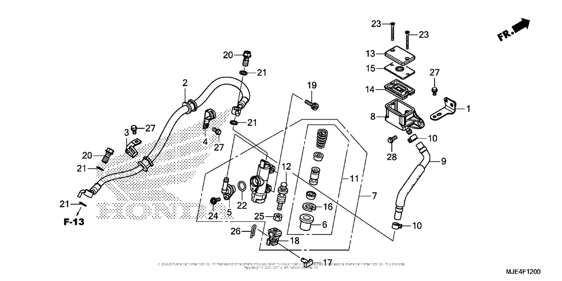 Rear Brake Master Cylinder (Cbr650F)