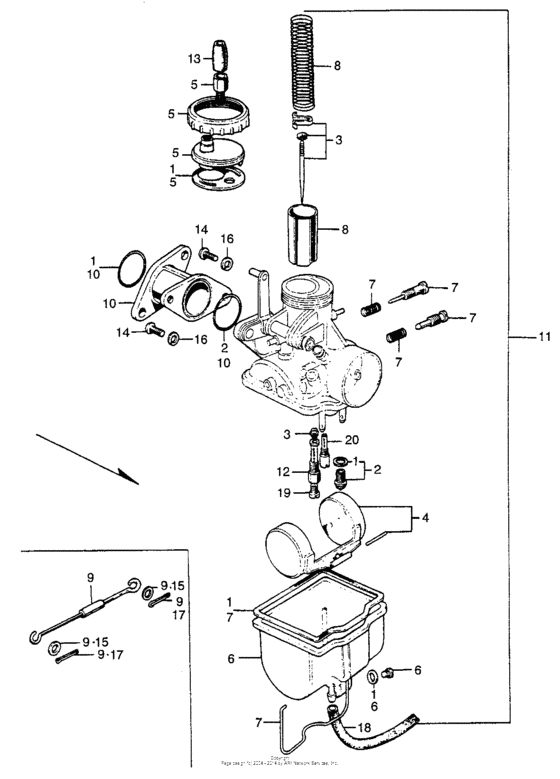 Cb/cl175right carburetor