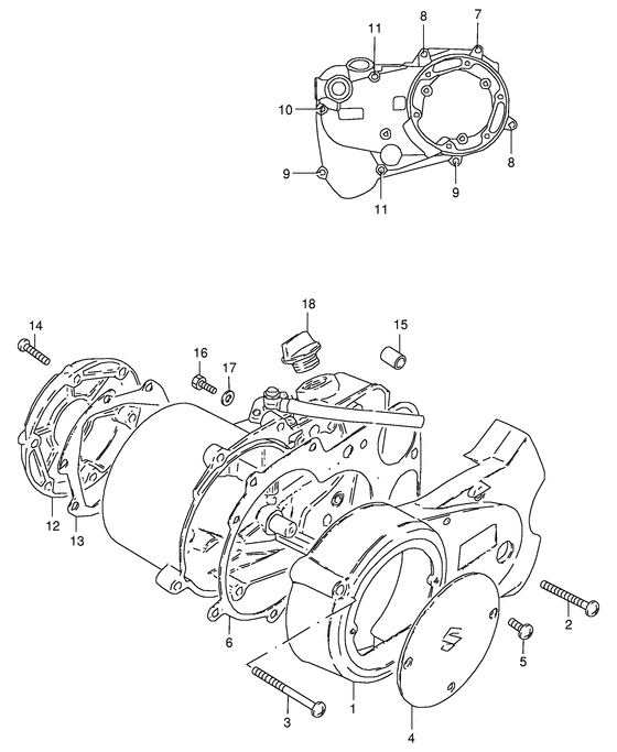 Crankcase cover ass`y  (v