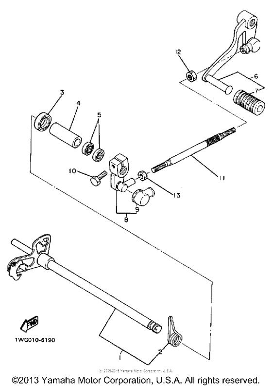 FZR400U Вал переключения