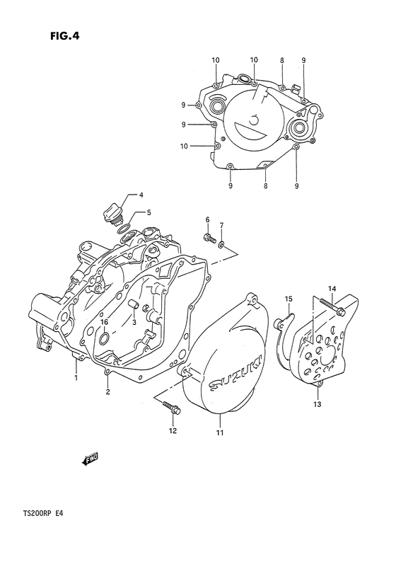 Crankcase cover ass`y  (v