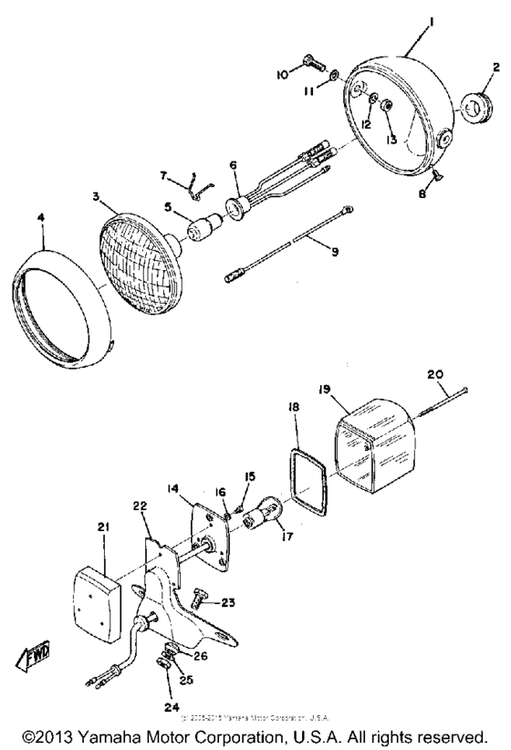 Head lamp & tail lamp