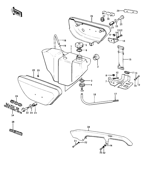 Side covers/oil tank/chain cover