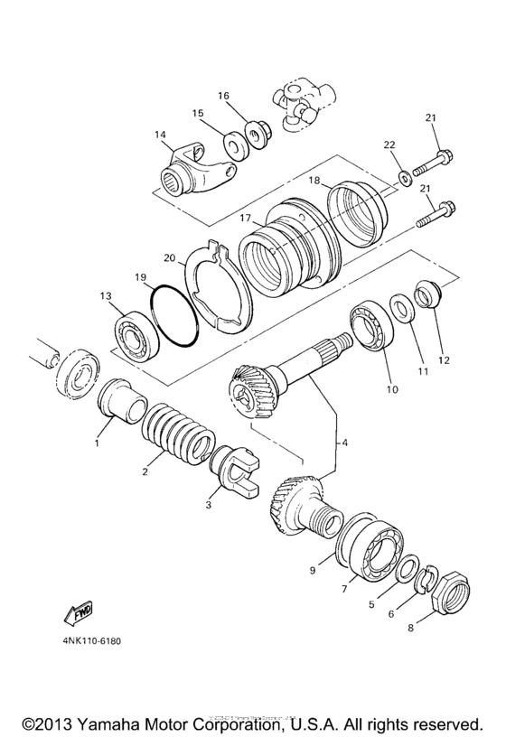 XVZ13CTWC Промежуточный ведущий вал