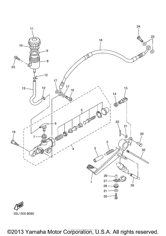 YZF-R6 Задний торм цилиндр